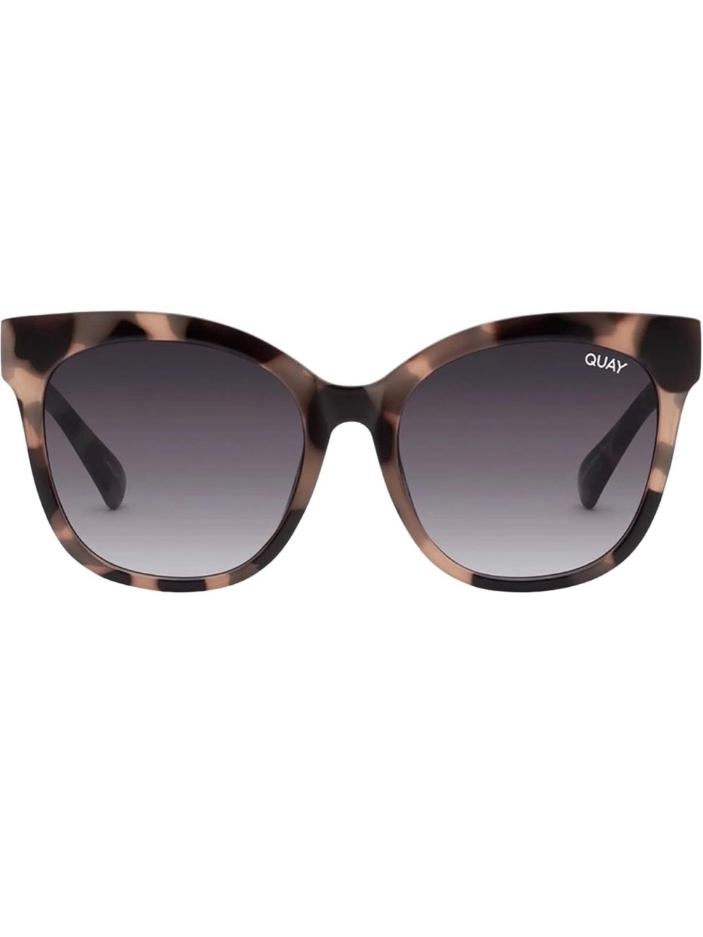 Quay Australia Tortoiseshell Cat-Eye Sunglasses with Gradient Gray Lenses